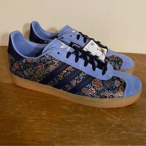 Adidas Gazelle J Liberty London Floral Embroidered Purple - 6.5Y or Women’s 8